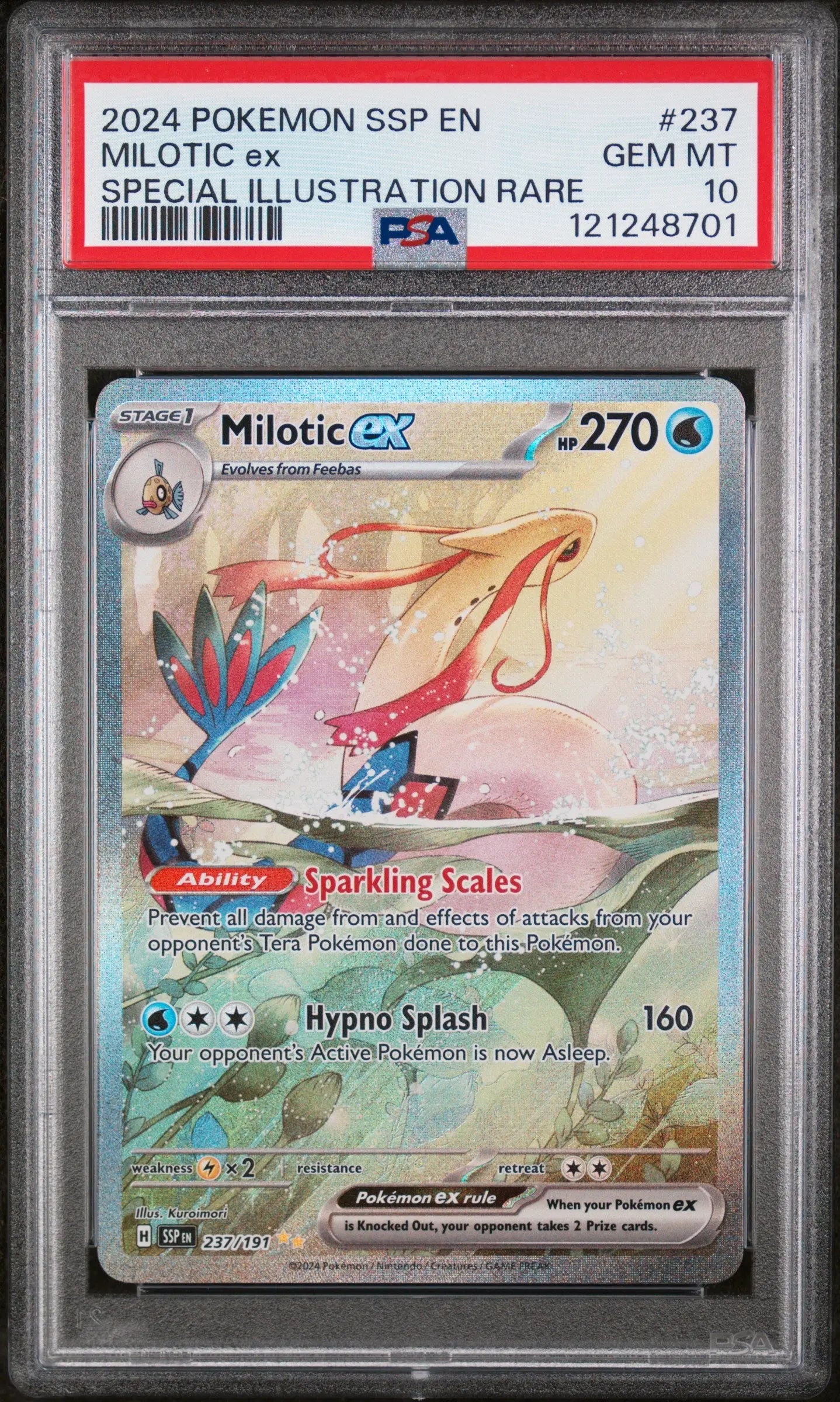 2024 Pokemon Surging Sparks Milotic Ex Special Illustration Rare 237/191 PSA 10 