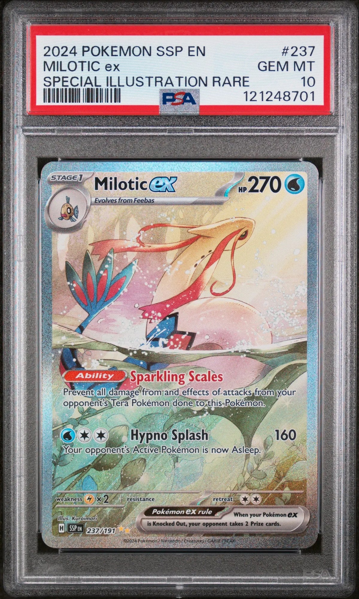 2024 Pokemon Surging Sparks Milotic Ex Special Illustration Rare 237/191 PSA 10 