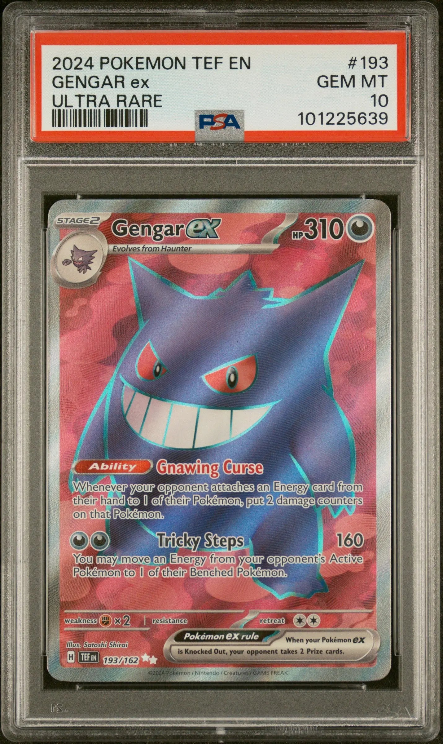 2024 Pokemon Tef EN-Temporal Forces Gengar EX Ultra Rare PSA 10 #193 