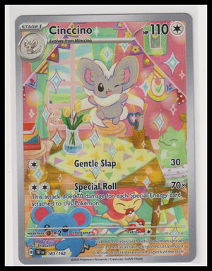 2024 Pokemon Temporal Forces Cinccino Illustration Rare 183/162 (B) 