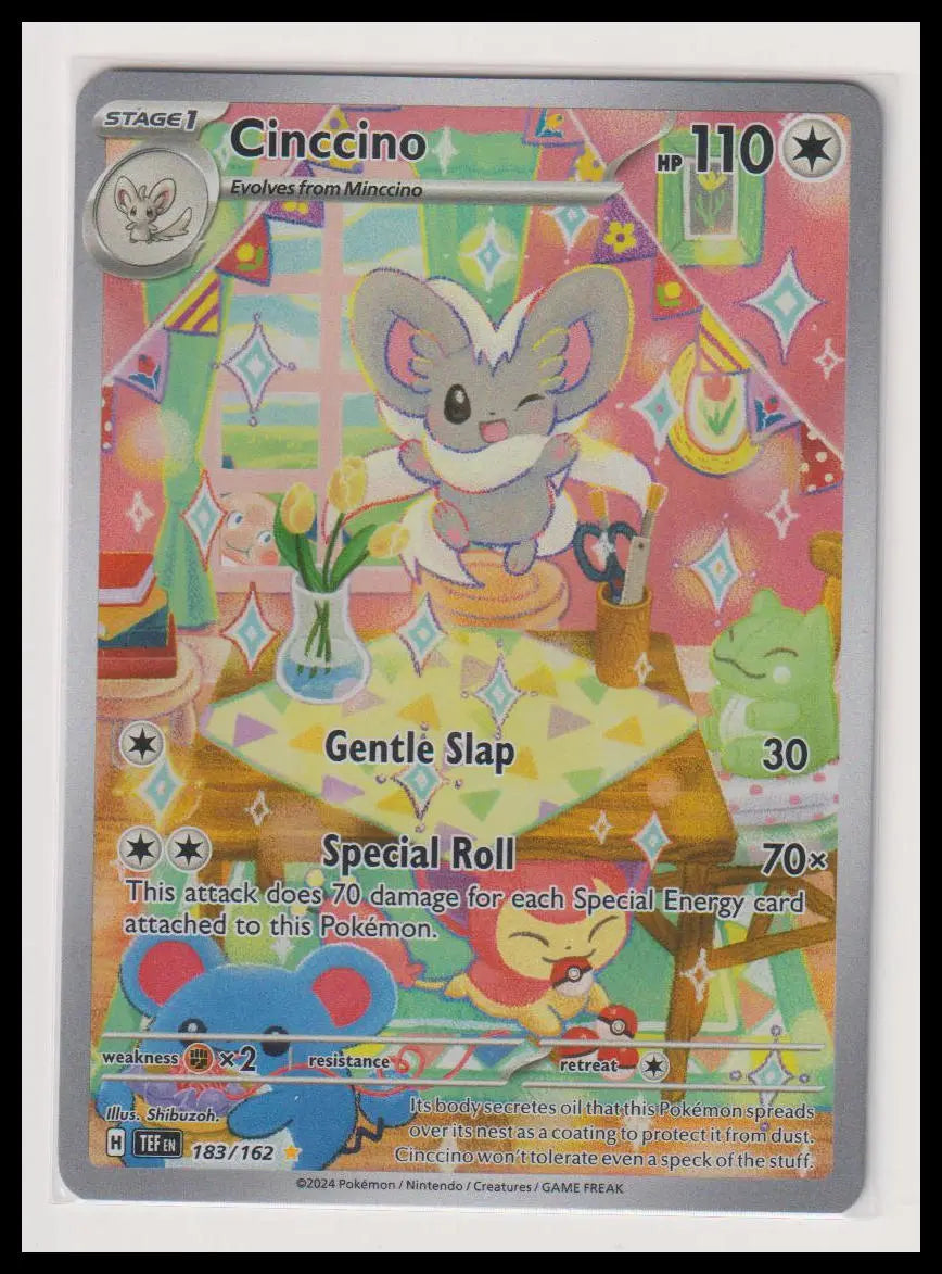 2024 Pokemon Temporal Forces Cinccino Illustration Rare 183/162 (C) 