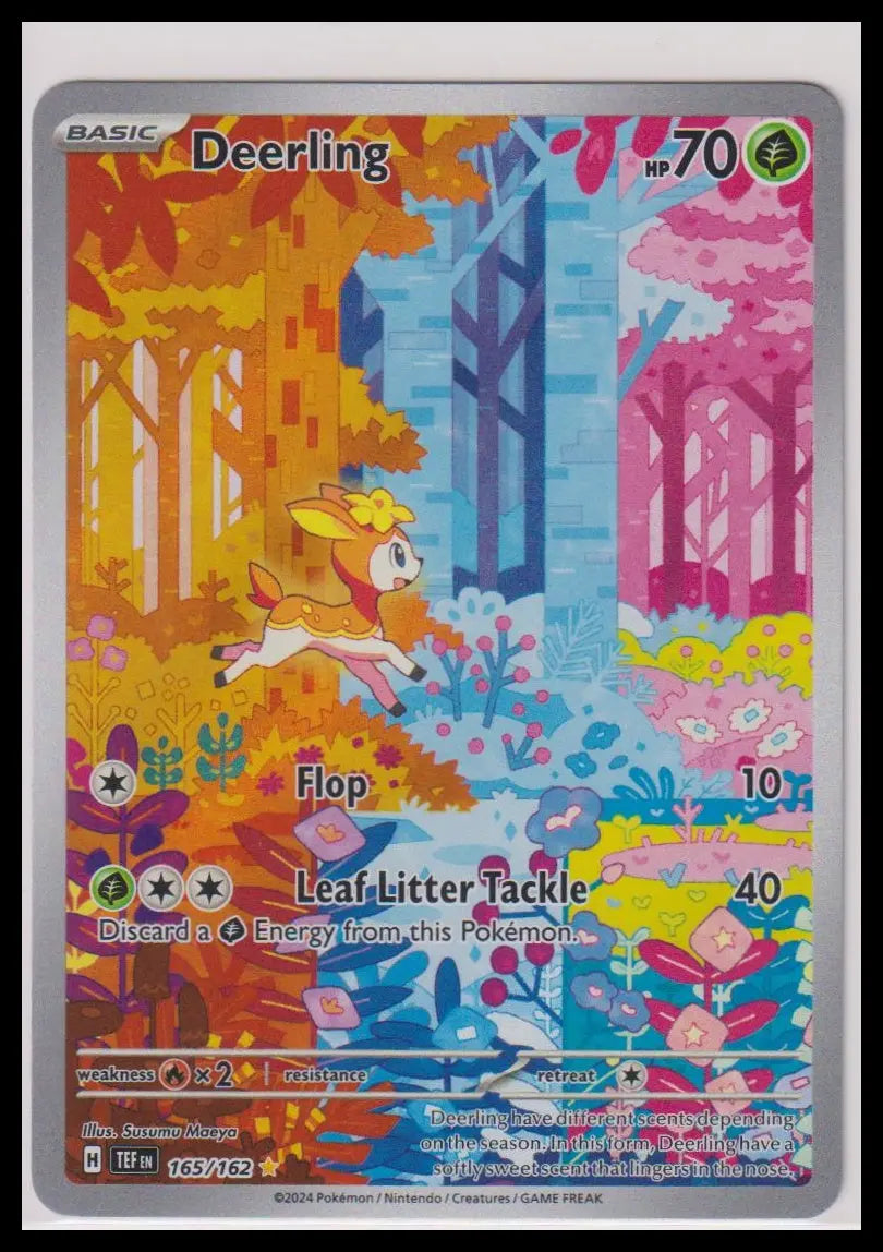 2024 Pokemon Temporal Forces Deerling Illustration Rare 165/162 