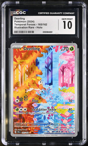 2024 Pokemon Temporal Forces Deerling Illustration Rare 165/162 CGC 10 