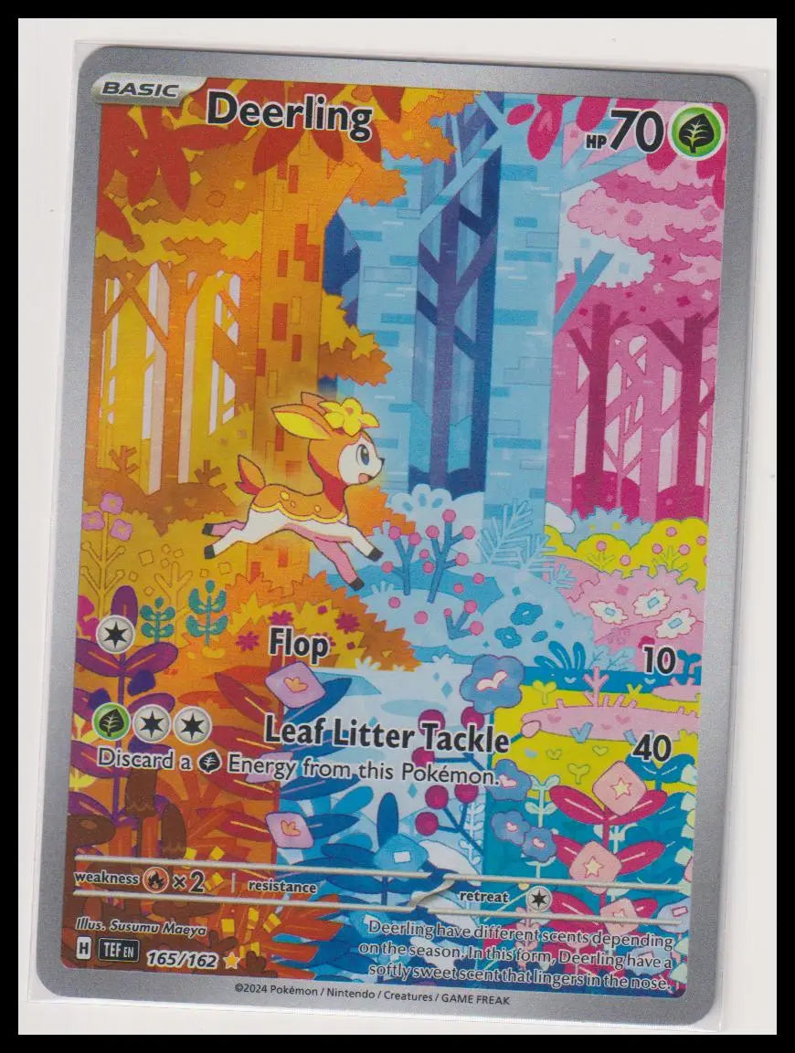 2024 Pokemon Temporal Forces Deerling Illustration Rare 165/162 (A) 