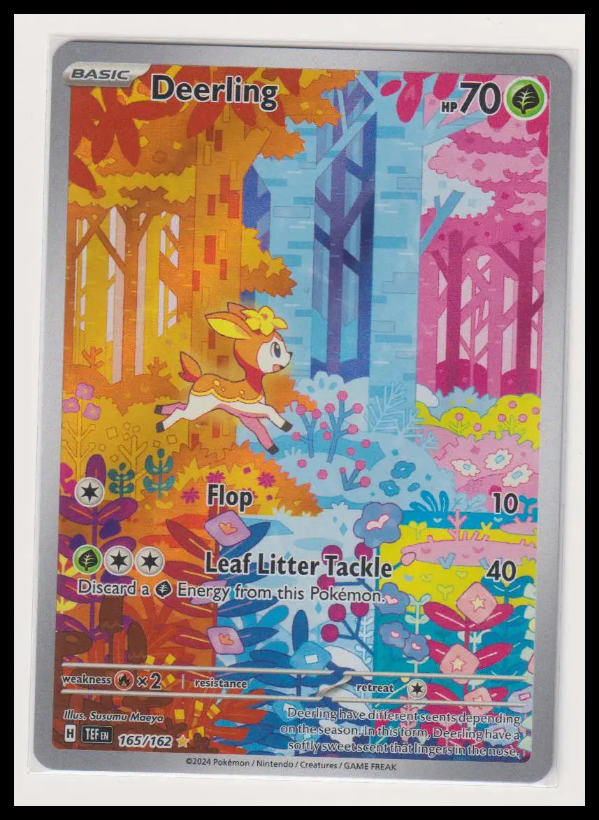 2024 Pokemon Temporal Forces Deerling Illustration Rare 165/162 (B) 