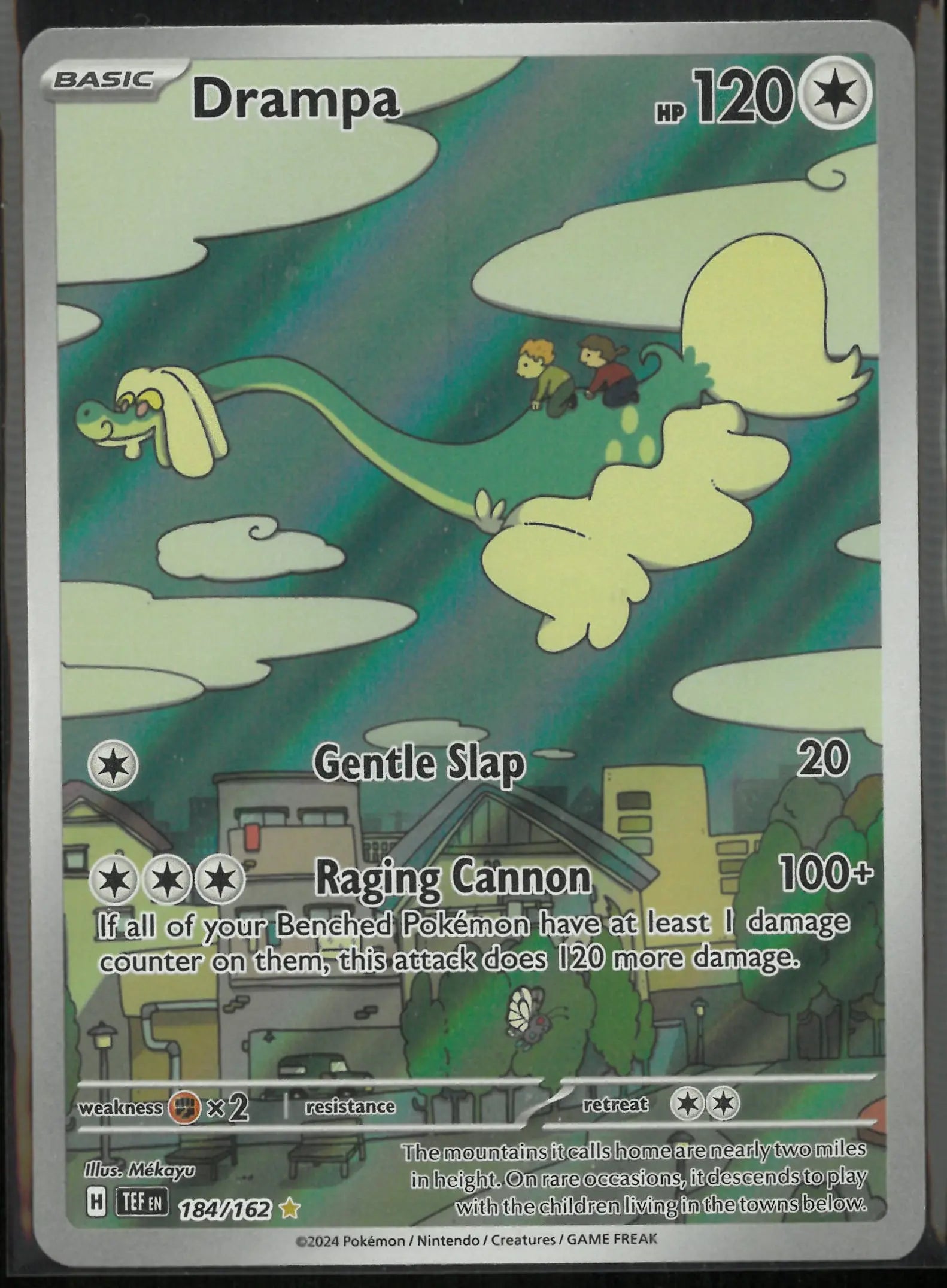 2024 Pokemon Temporal Forces Illustration Rare Drampa 184/162 