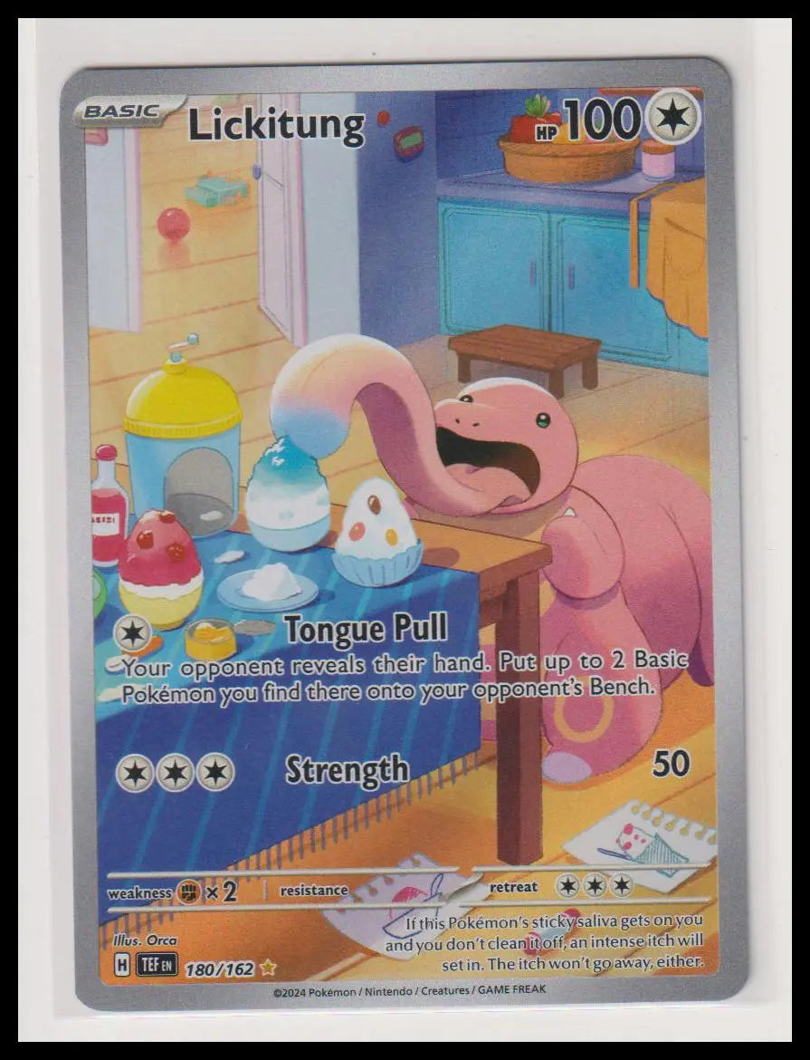2024 Pokemon Temporal Forces Lickitung Illustration Rare 180/162 (A) 