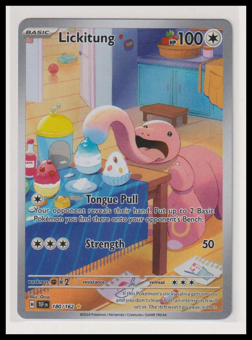 2024 Pokemon Temporal Forces Lickitung Illustration Rare 180/162 (B) 