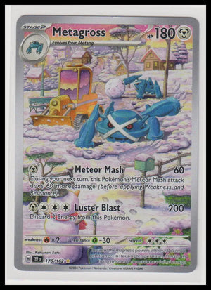 2024 Pokemon Temporal Forces Metagross Illustration Rare 178/162 