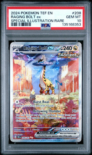 2024 Pokemon Temporal Forces Raging Bolt Ex SIR 208/162 PSA 10 