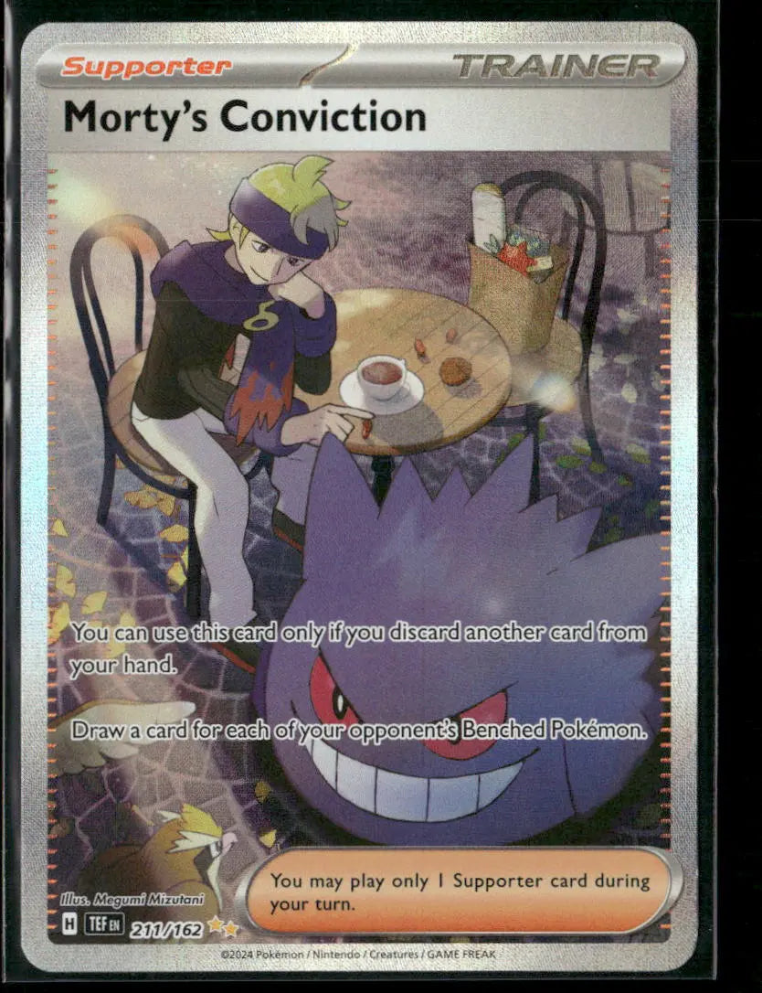 2024 Pokemon Temporal Forces Special Illustration Rare Morty's Conviction 211/162 