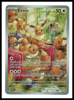 2024 Pokemon Twilight Masquerade Eevee Illustration Rare 188/167 