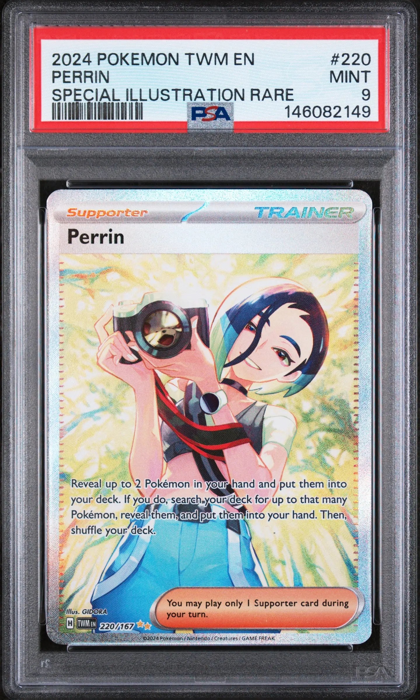 2024 Pokemon Twilight Masquerade Perrin Special Illustration Rare PSA 9 220/167 