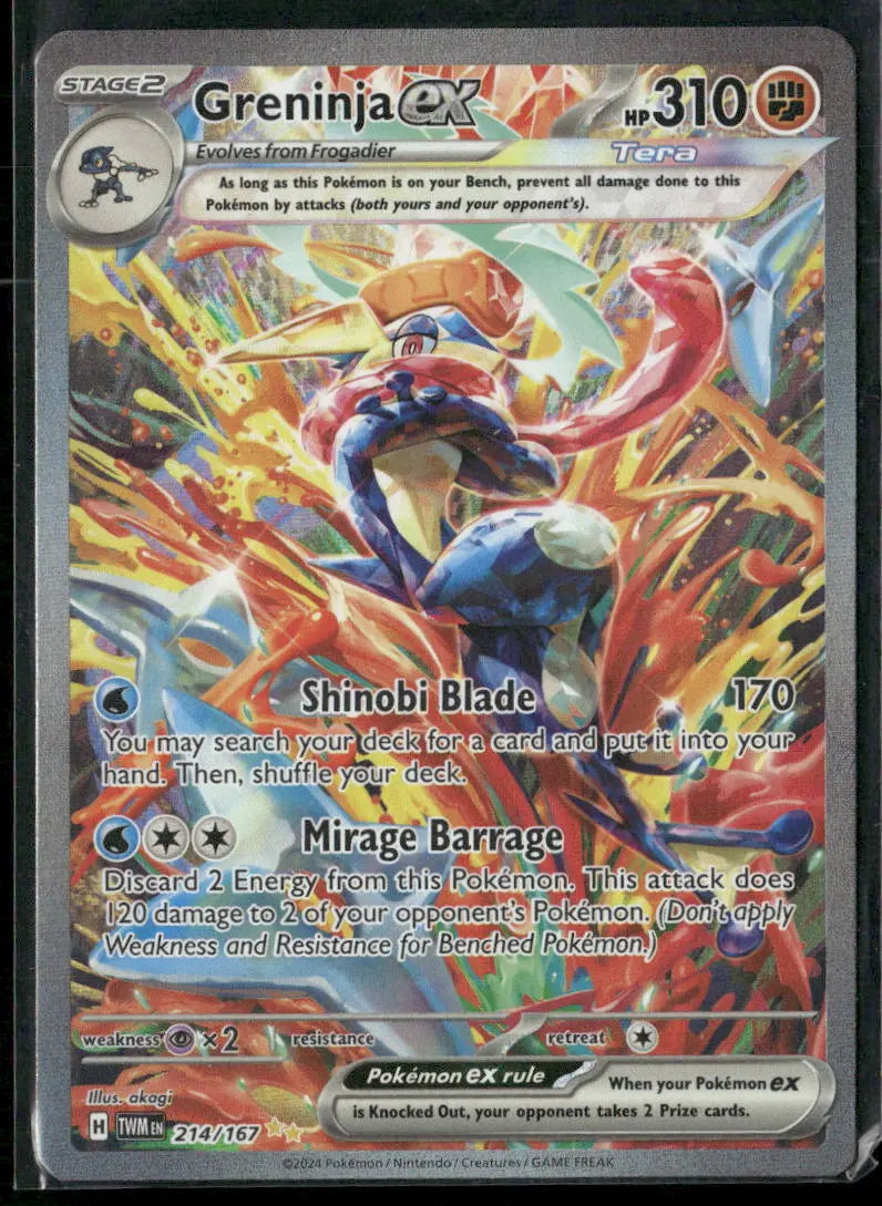 2024 Pokemon Twilight Masquerade Special Illustration Rare Greninja ex 214/167 