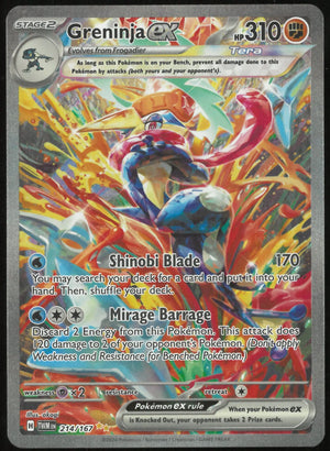 2024 Pokemon Twilight Masquerade Special Illustration Rare Greninja ex 214/167 
