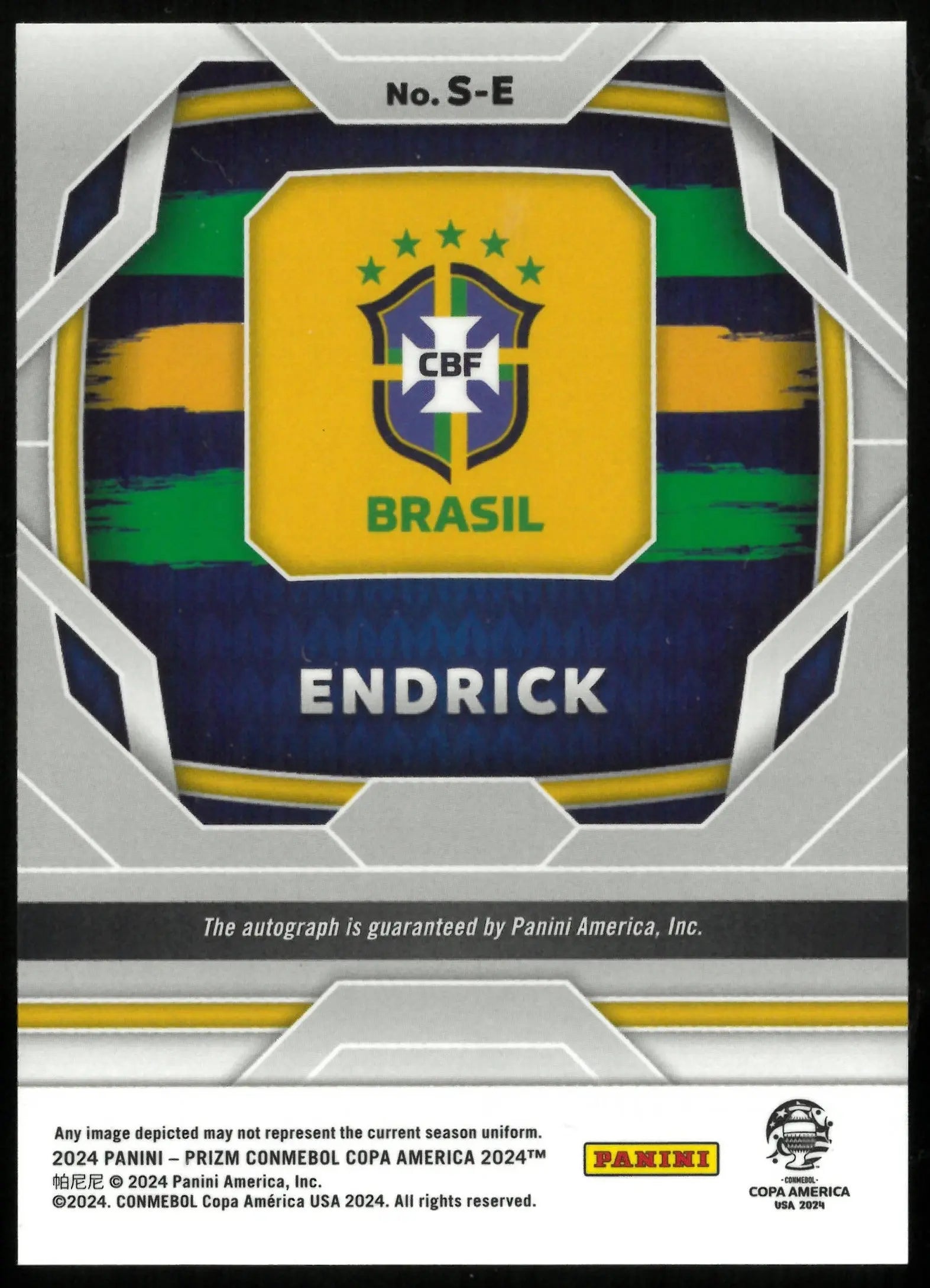 2024 Prizm Copa America Endrick RC Rookie Auto Autograph 