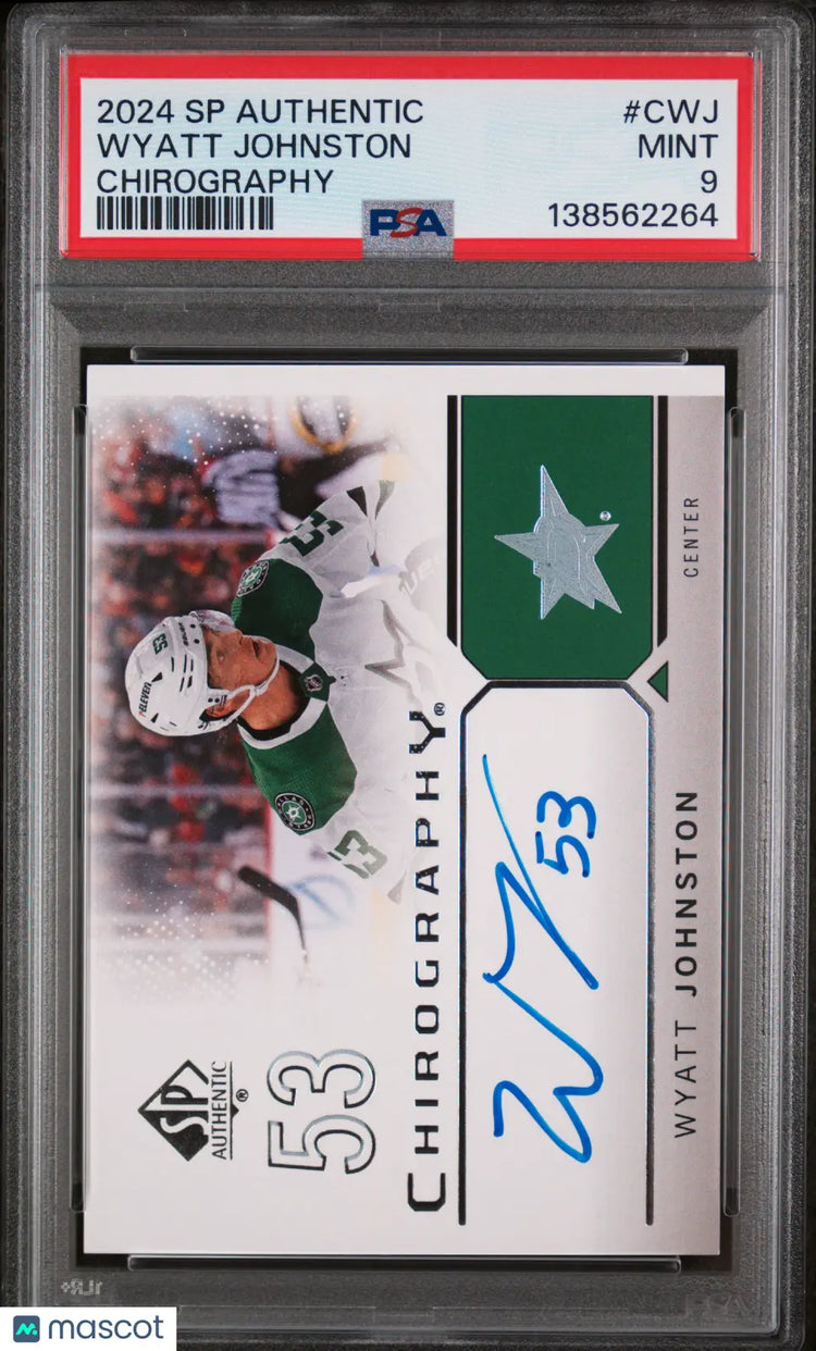 2024 SP Authentic Chirography Autograph Auto Wyatt Johnston PSA 9 