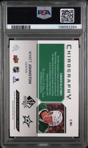 2024 SP Authentic Chirography Autograph Auto Wyatt Johnston PSA 9 