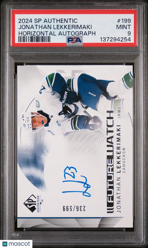 2024 SP Authentic Horizontal Future Watch Auto Jonathan Lekkerimaki /599 PSA 9 