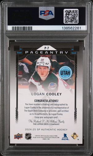 2024 SP Authentic Pageantry Logan Cooley Autograph Auto  PSA 8 