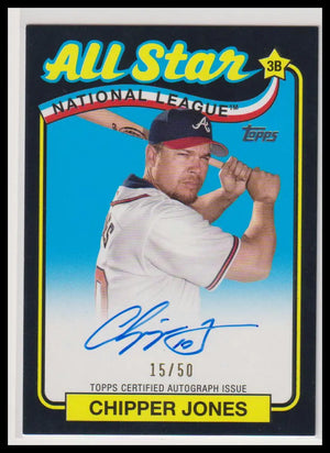 2024 Topps 1989 All-Stars Autograph Chipper Jones Auto /50 