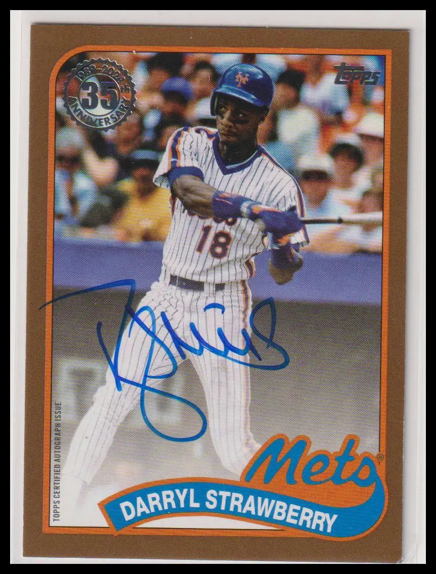 2024 Topps 1989 Topps Autograph Darryl Strawberry Auto /50 