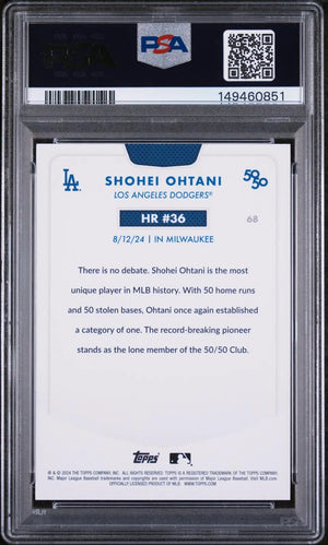 2024 Topps 50/50 Shohei Ohtani HR #36 PSA 9 