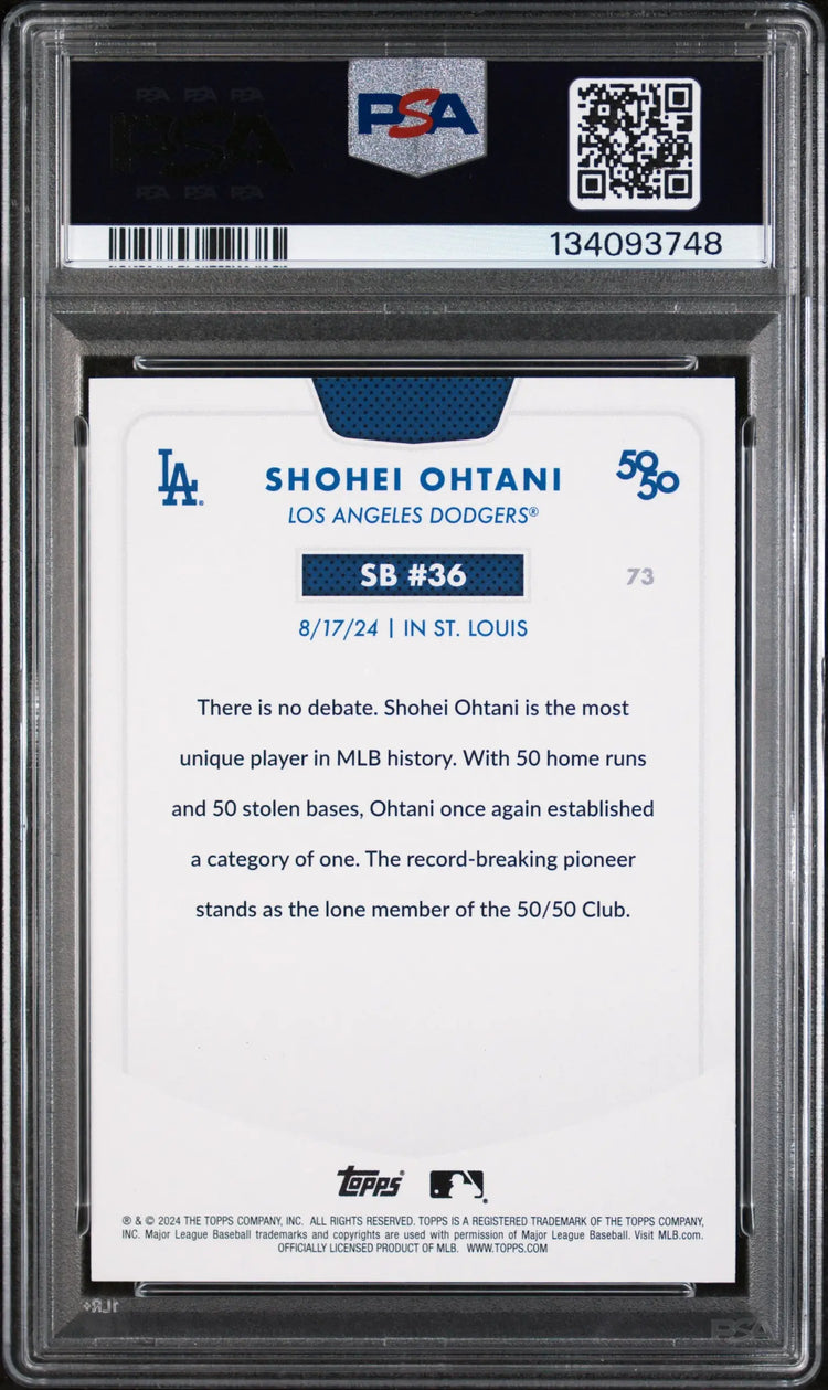 2024 Topps 50/50 Shohei Ohtani SSP PSA 10 