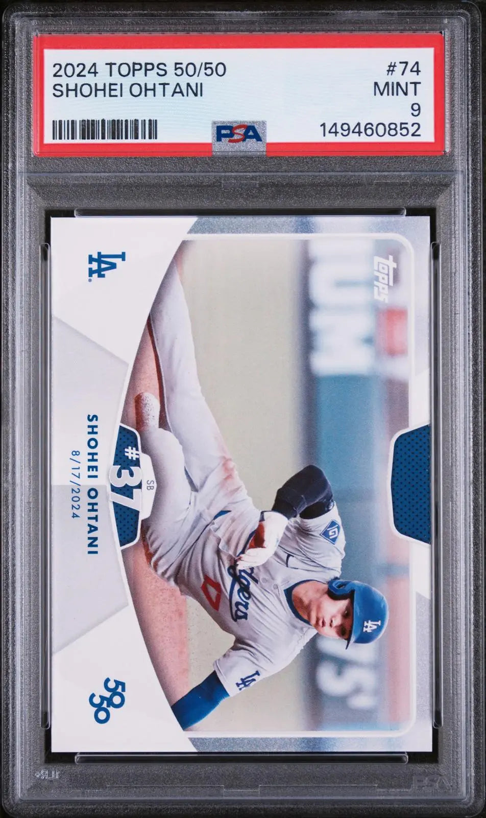 2024 Topps 50/50 Shohei Ohtani Stolen Base #37 PSA 9 