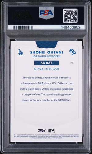 2024 Topps 50/50 Shohei Ohtani Stolen Base #37 PSA 9 