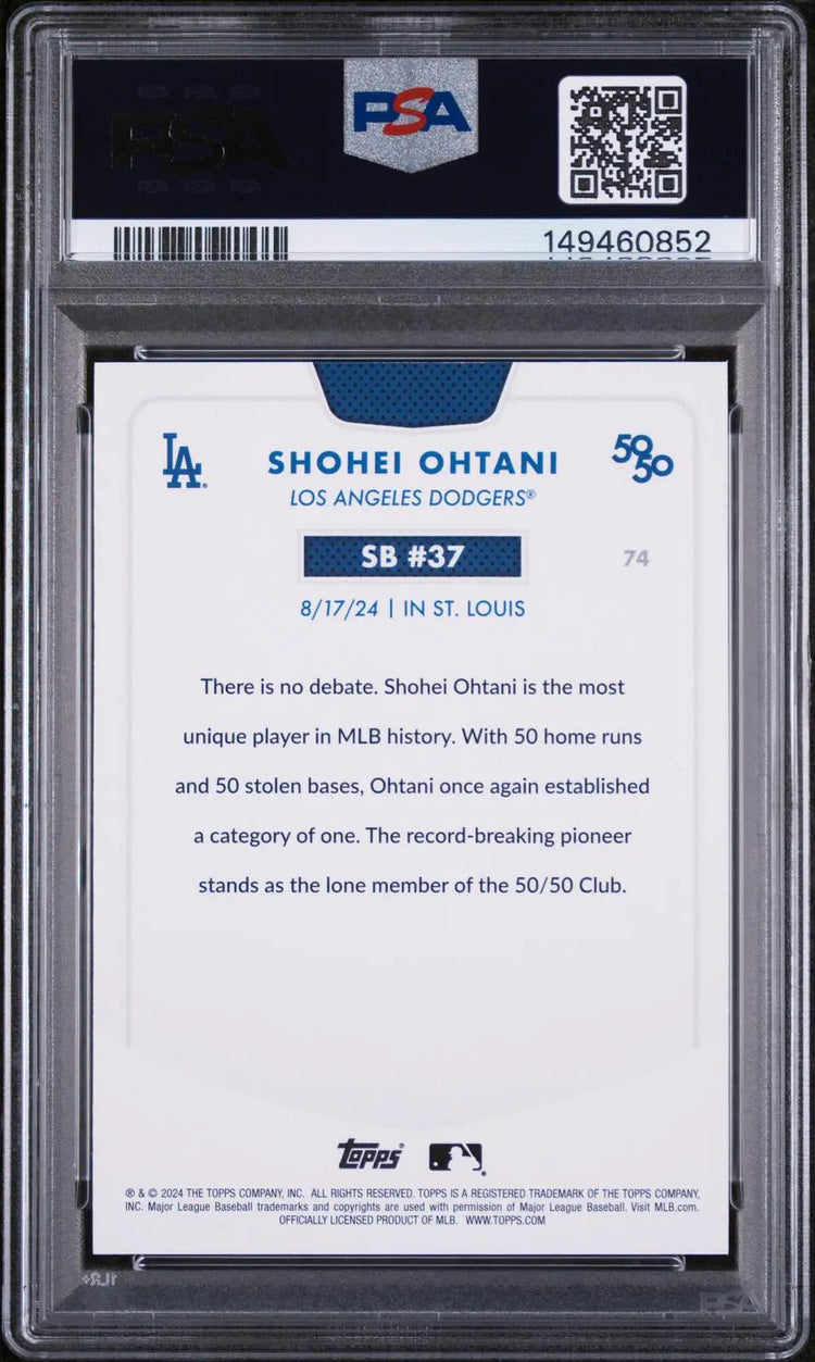 2024 Topps 50/50 Shohei Ohtani Stolen Base #37 PSA 9 