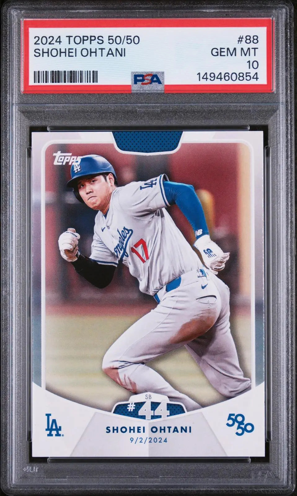 2024 Topps 50/50 Shohei Ohtani Stolen Base #44 PSA 10 