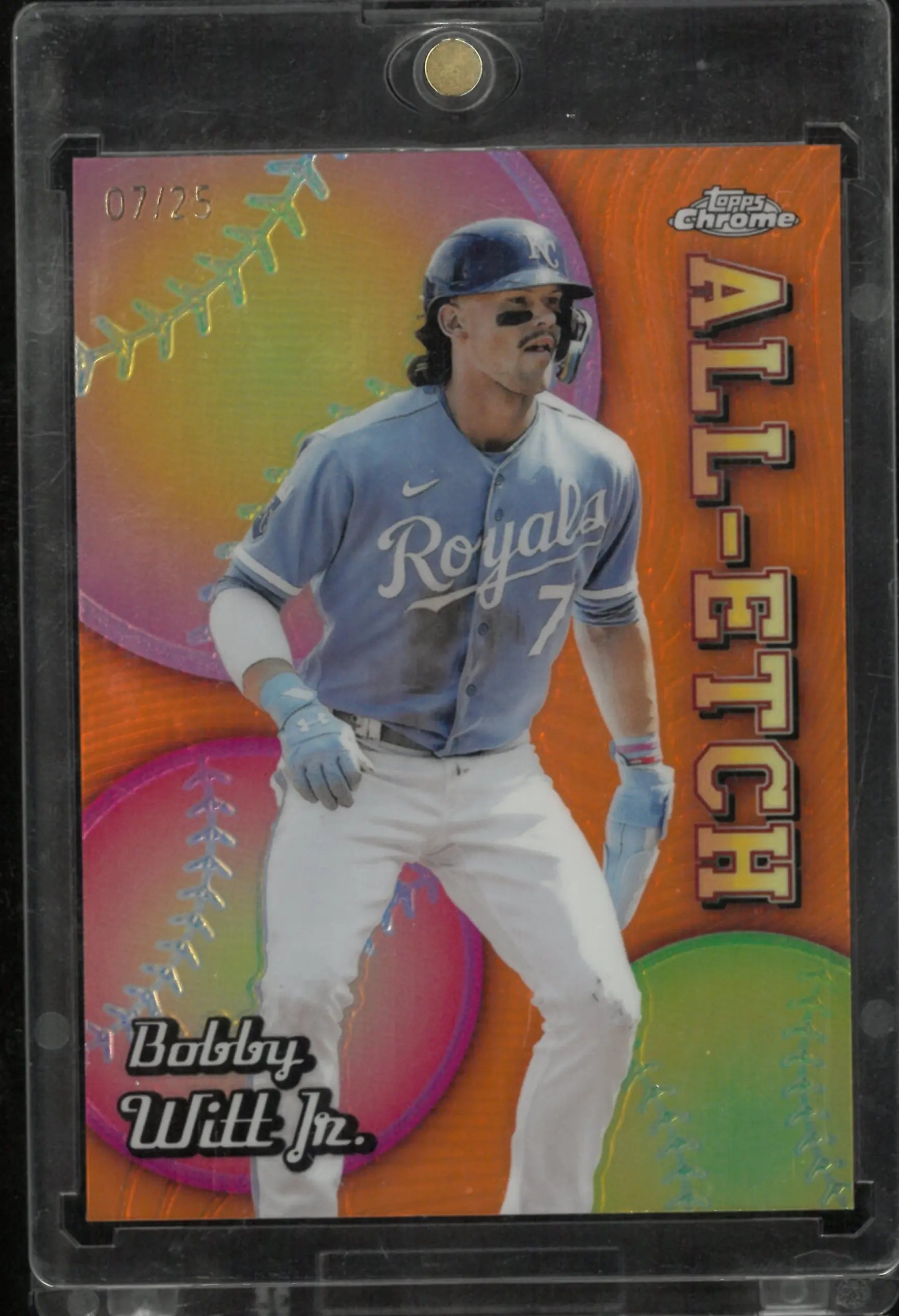 2024 Topps All-Etch Orange bobby witt jr. 7/25 Jersey #'d 