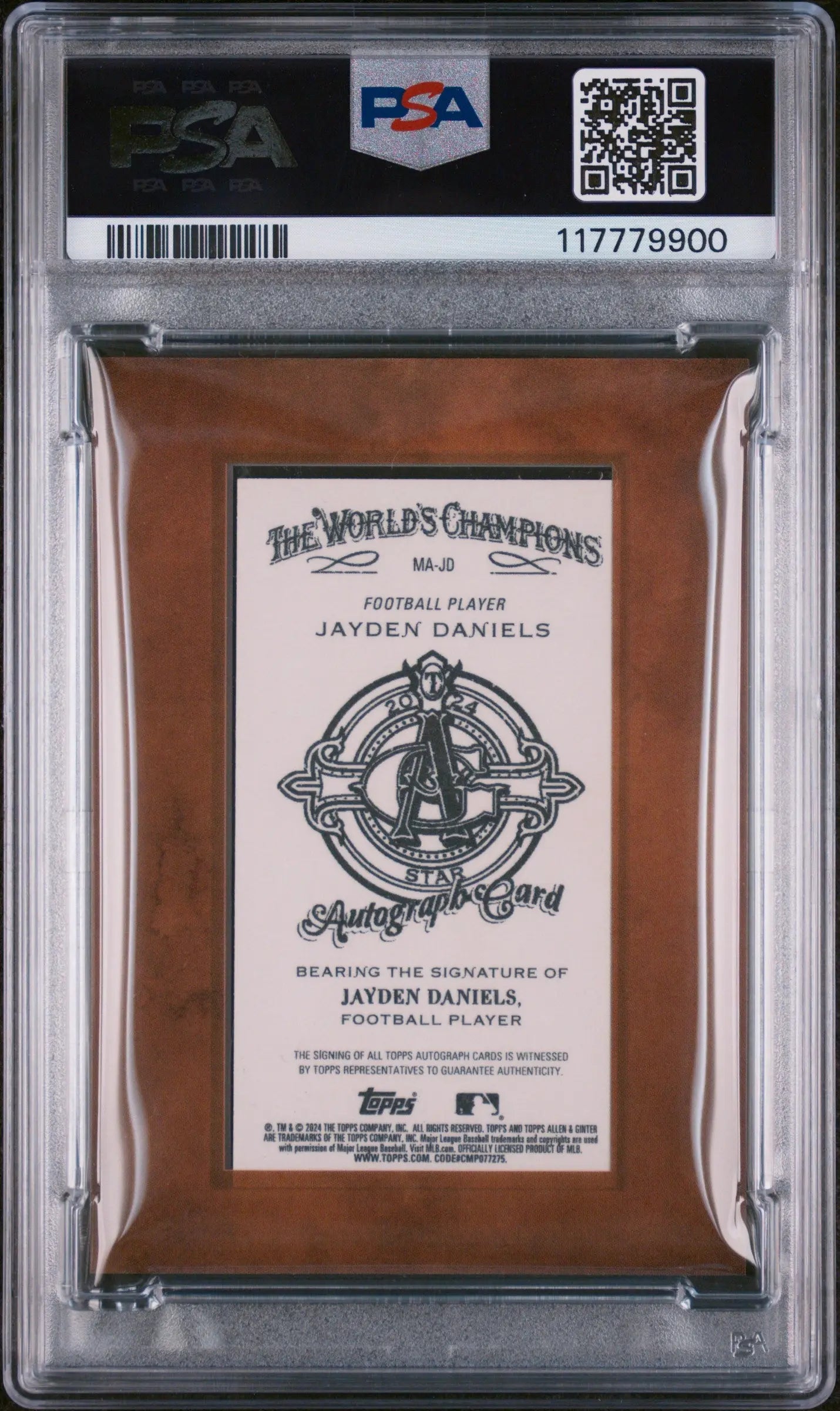 2024 Topps Allen & Ginter Mini Non Baseball Autographs Jayden Daniels RC PSA 9 