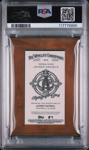 2024 Topps Allen & Ginter Mini Non Baseball Autographs Jayden Daniels RC PSA 9 