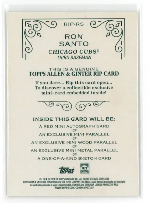 2024 Topps Allen & Ginter Rip Card Lou Gehrig /199 