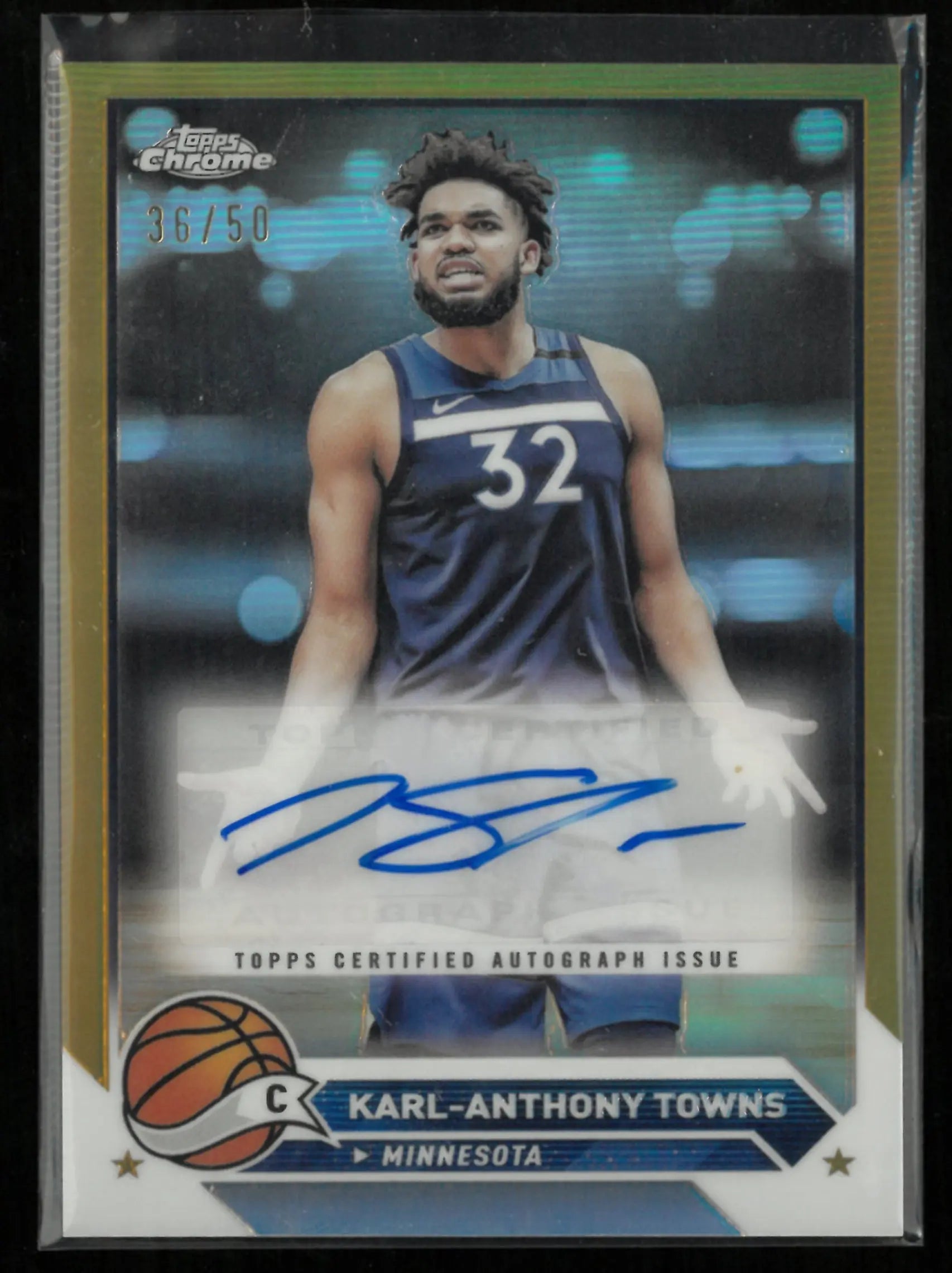 2024 Topps Chrome Autograph Karl-Anthony Towns /50 Gold 