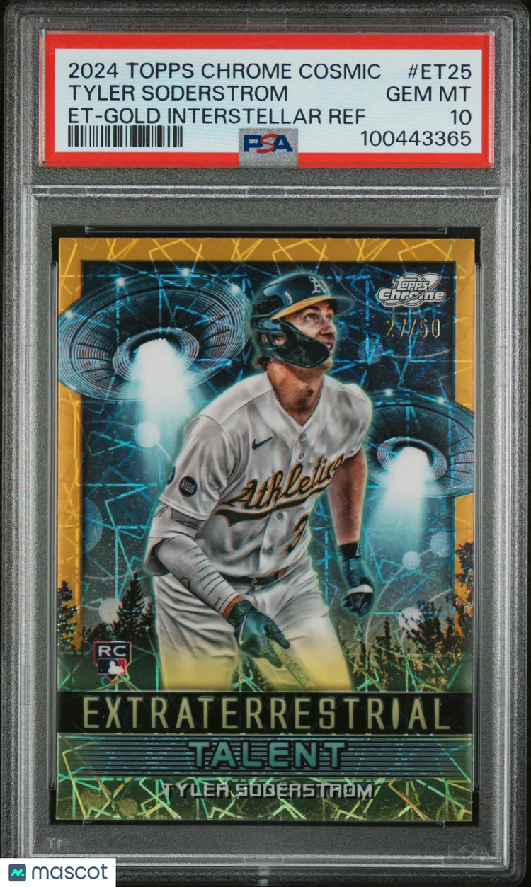 2024 Topps Chrome Cosmic Tyler Soderstrom Gold Refractor /50 PSA 10 