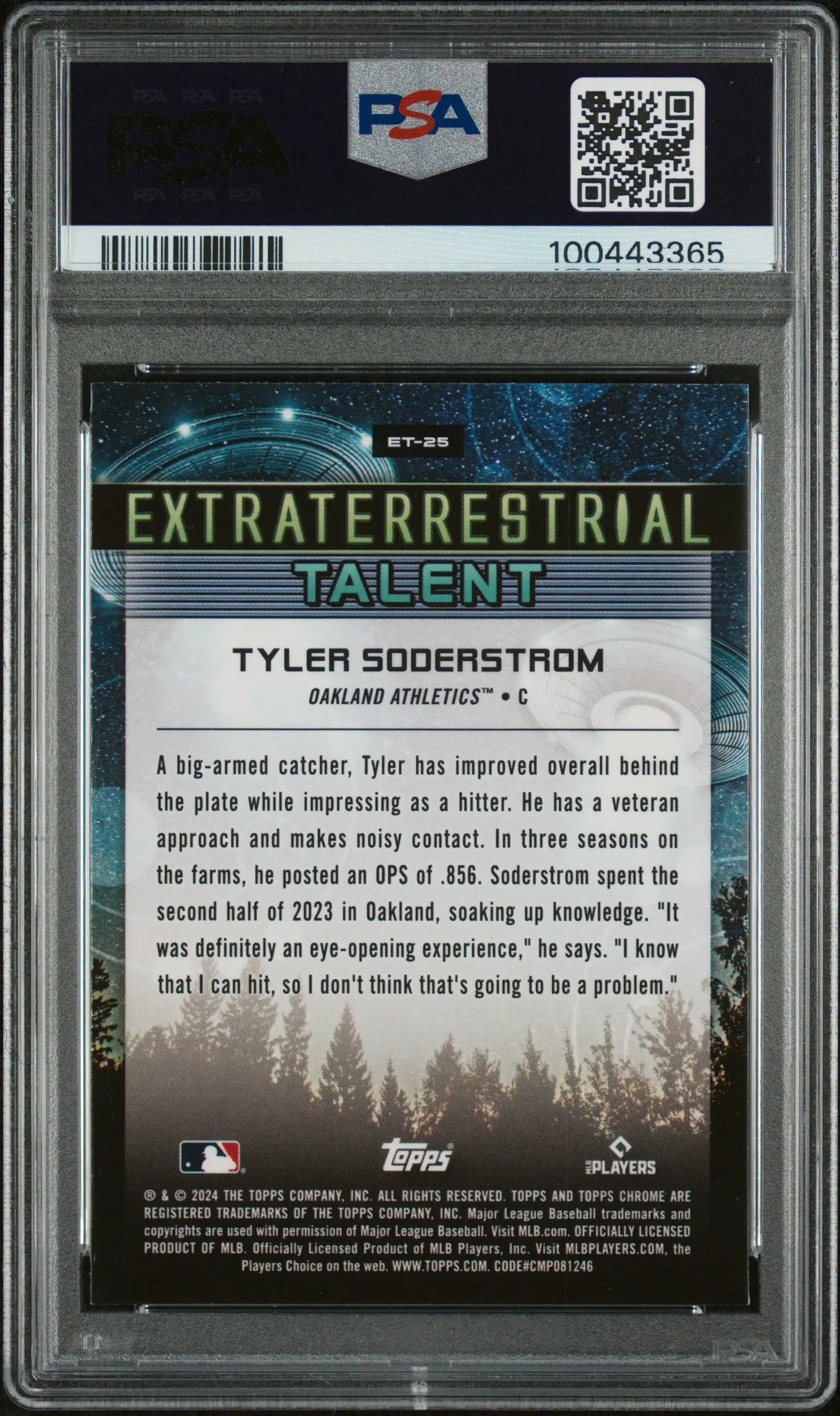 2024 Topps Chrome Cosmic Tyler Soderstrom Gold Refractor /50 PSA 10 