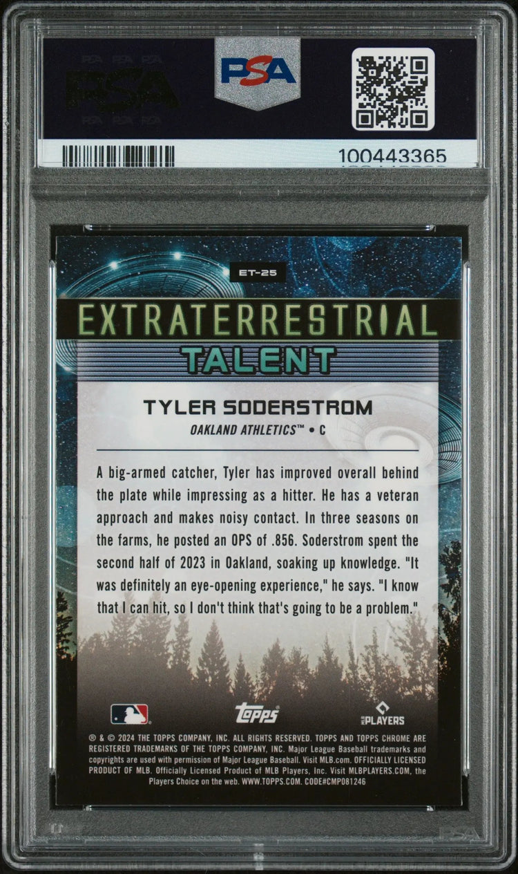 2024 Topps Chrome Cosmic Tyler Soderstrom Gold Refractor /50 PSA 10 