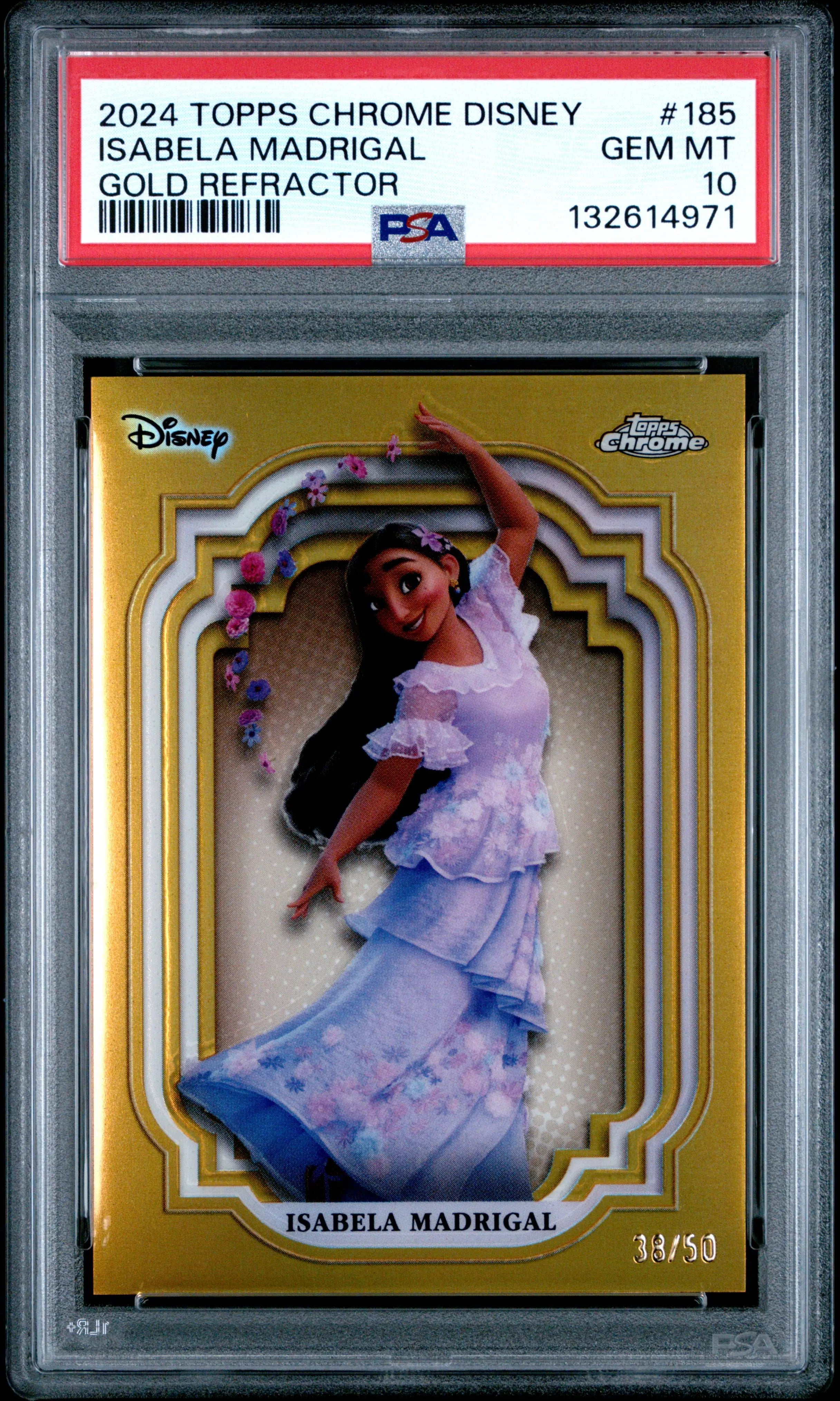 2024 Topps Chrome Disney Isabela Madrigal Gold /50 PSA 10 