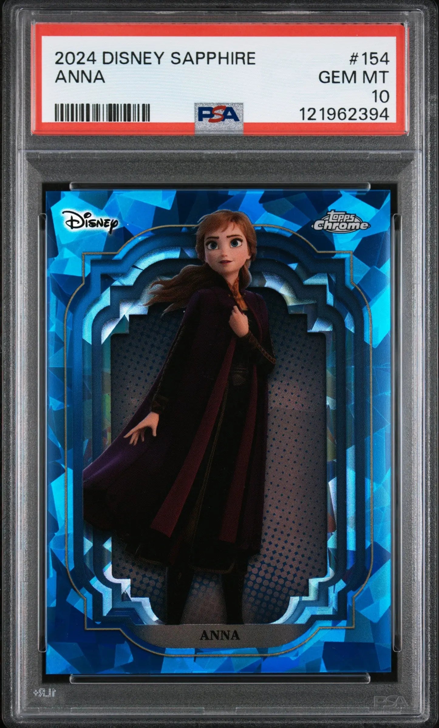 2024 Topps Chrome Disney Sapphire Edition Anna PSA 10 