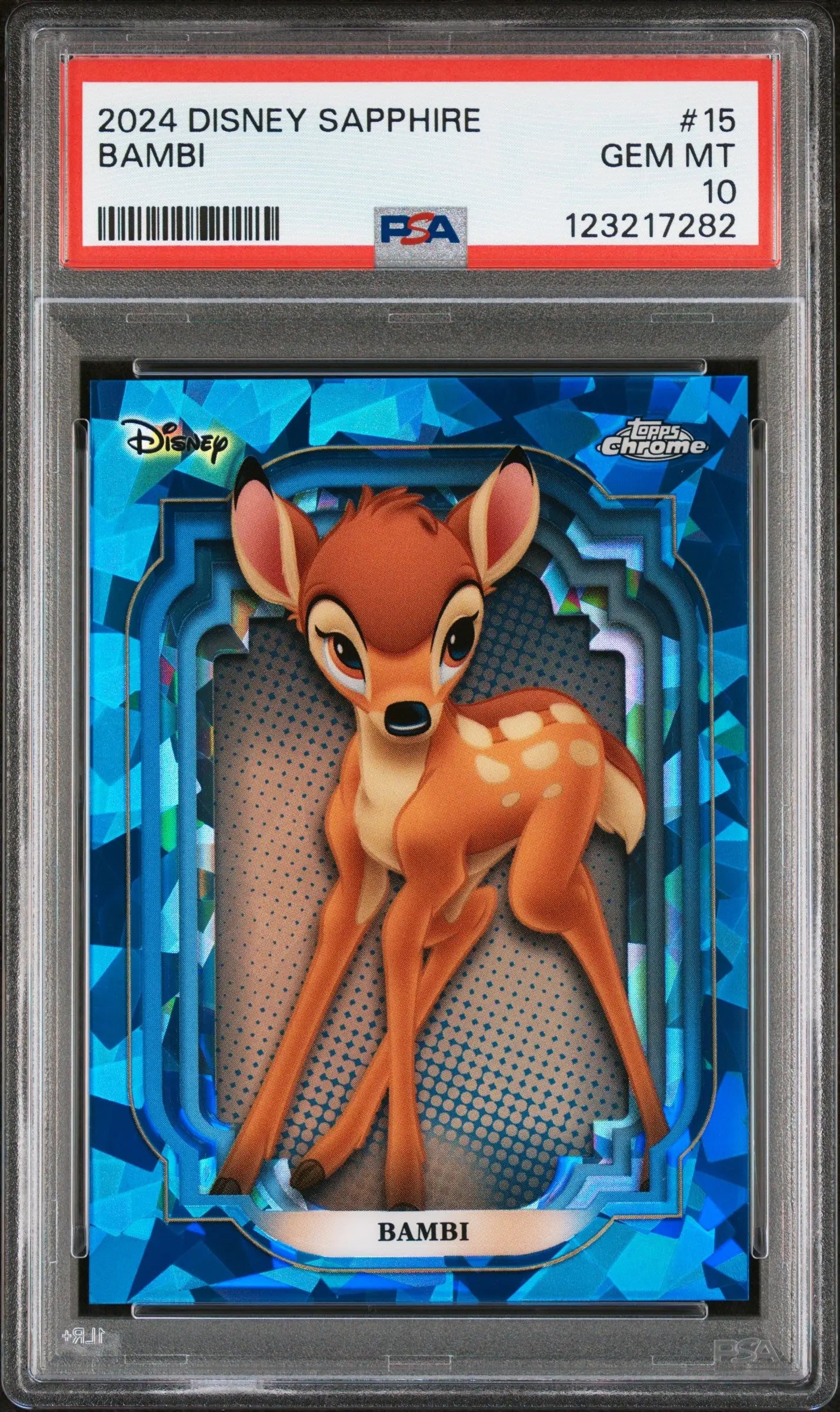 2024 Topps Chrome Disney Sapphire Edition Bambi PSA 10 