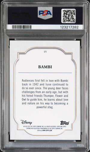 2024 Topps Chrome Disney Sapphire Edition Bambi PSA 10 