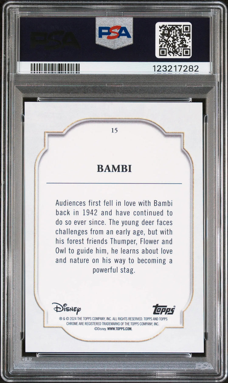 2024 Topps Chrome Disney Sapphire Edition Bambi PSA 10 