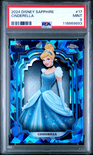 2024 Topps Chrome Disney Sapphire Edition Cinderella #17 PSA 9 