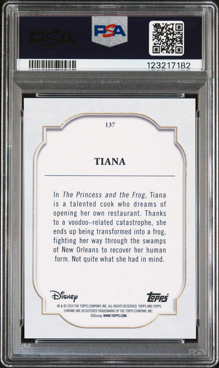 2024 Topps Chrome Disney Sapphire Edition Tiana PSA 10 