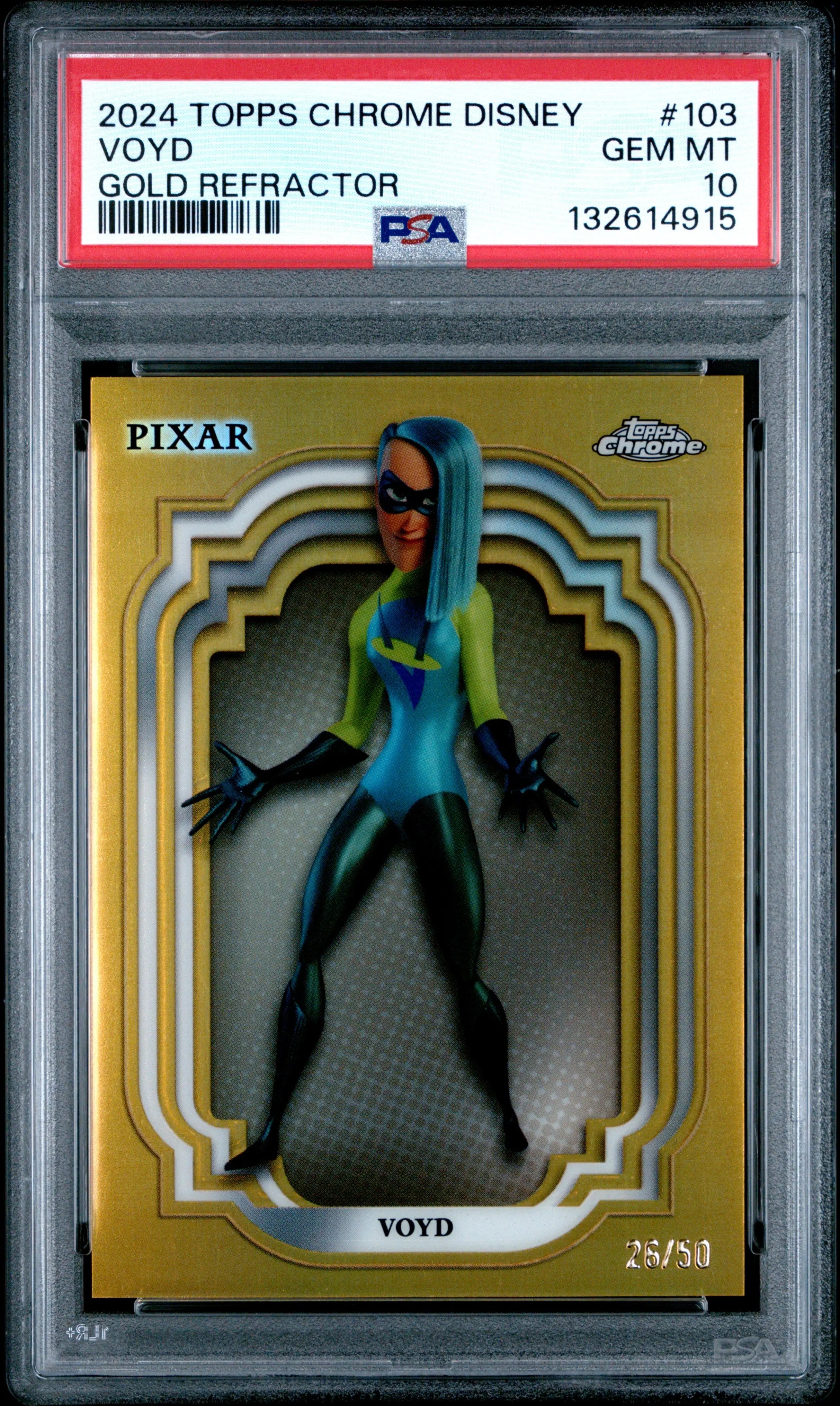 2024 Topps Chrome Disney Voyd Gold /50 PSA 10 