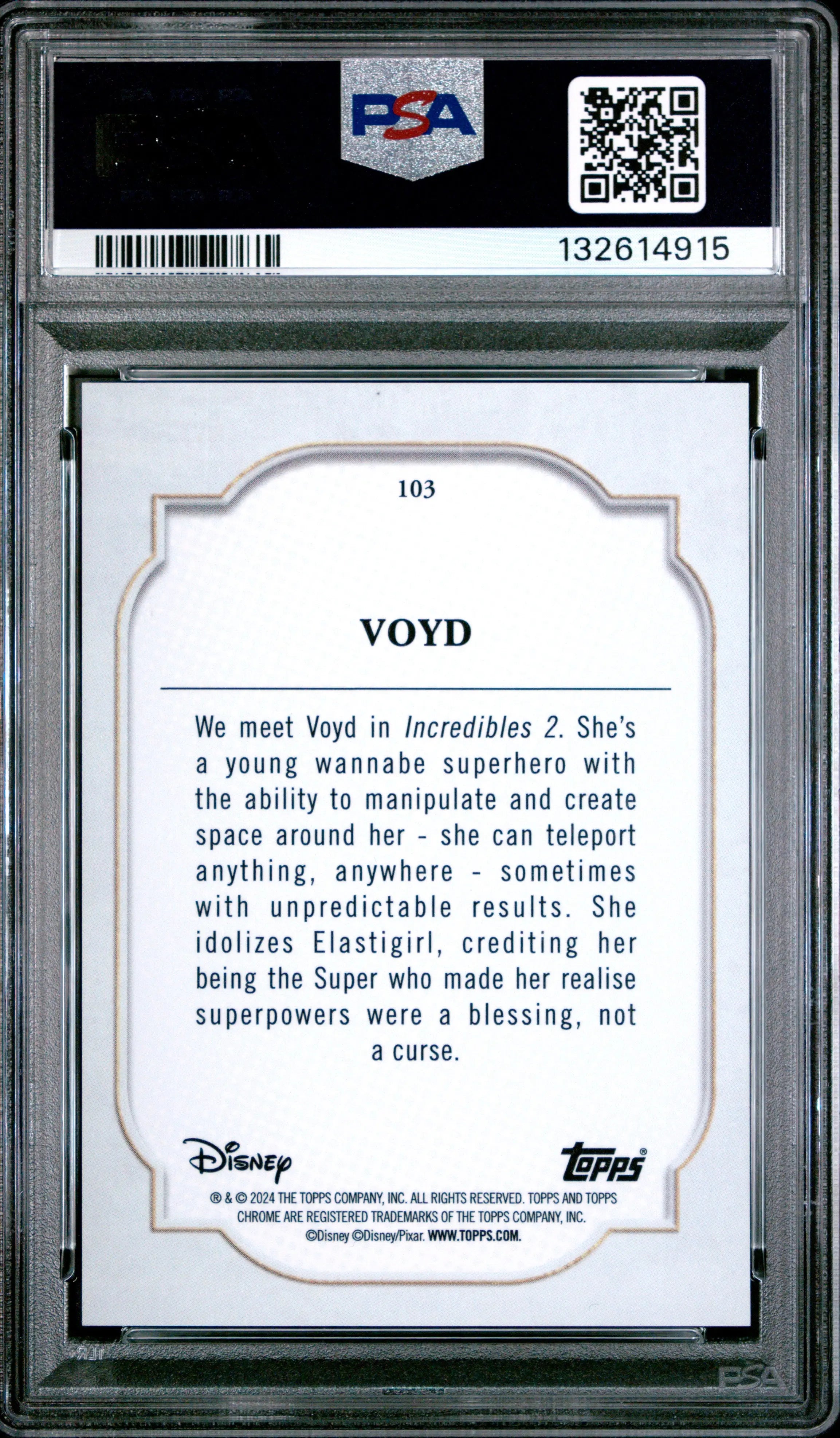 2024 Topps Chrome Disney Voyd Gold /50 PSA 10 
