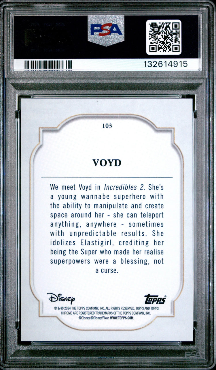2024 Topps Chrome Disney Voyd Gold /50 PSA 10 